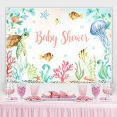 Lofaris Underwater Photoshoot Backdrop Summer Cartoon Fishes